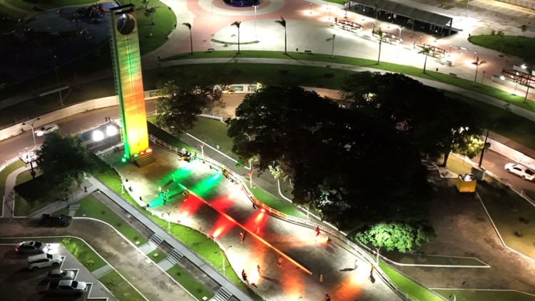 Com iluminação especial no Marco Zero do Equador, Governo do Amapá lança campanha solidária ao Rio Grande do Sul