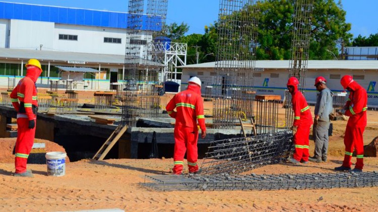 Obras do Novo HE: Governo do Amapá inicia bases da supraestrutura, responsável por suportar o peso da edificação