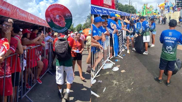Em parceria com os bois Caprichoso e Garantido, ação leva reciclagem e conscientização ambiental ao Festival de Parintins