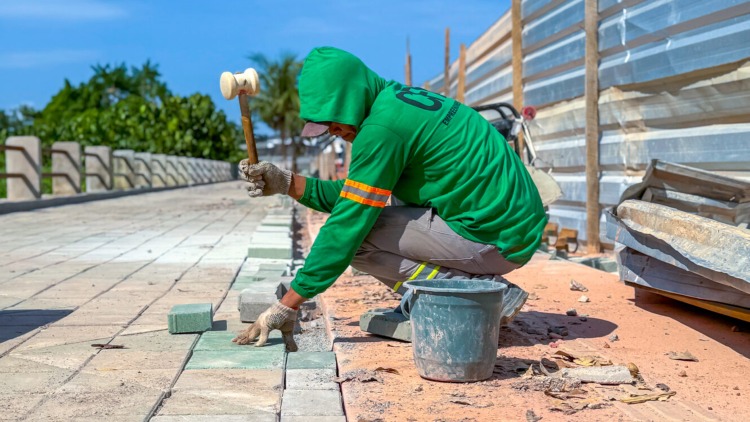 Obra da nova orla do Perpétuo Socorro avança para fase final em Macapá