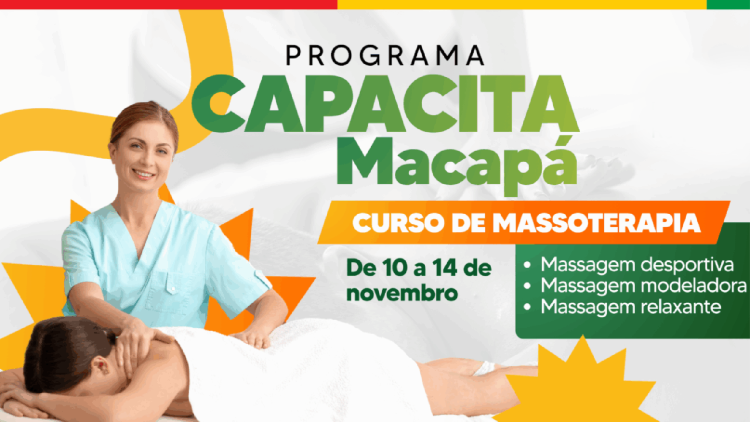 Prefeitura de Macapá oferece curso gratuito de massagem para estudantes do ensino médio