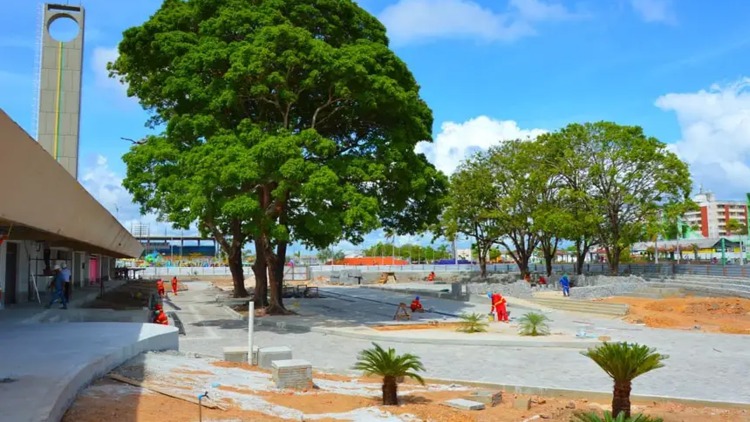 GEA segue com a revitalização do Marco Zero e avança no redesenho das áreas do monumento, em Macapá