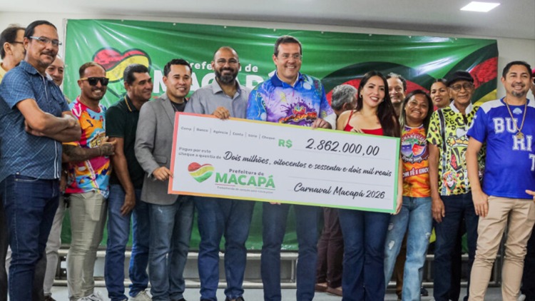 Prefeitura de Macapá repassa mais de 2,8 milhões para o Carnaval 2026
