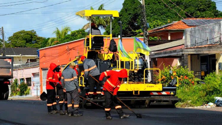 Governo do Amapá inicia frente de pavimentação na Avenida dos Tupis, Zona Sul de Macapá